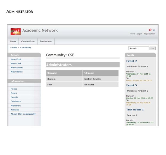 Web Development: Academic Network (acanet)