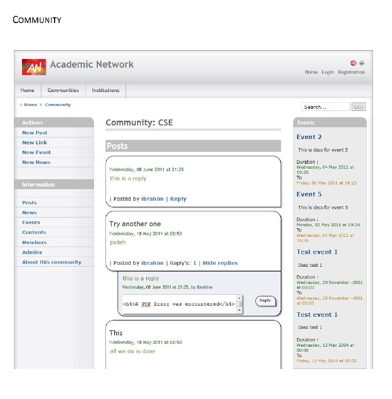 Web Development: Academic Network (acanet)