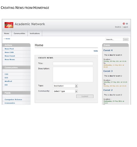 Web Development: Academic Network (acanet)