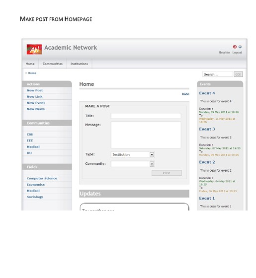 Web Development: Academic Network (acanet)