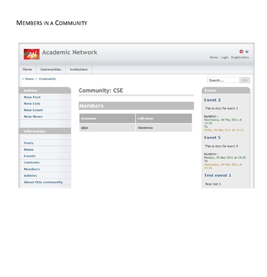 Web Development: Academic Network (acanet)