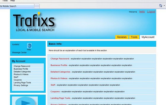 Web Development: Trafixs.com (Local Business Reviews)